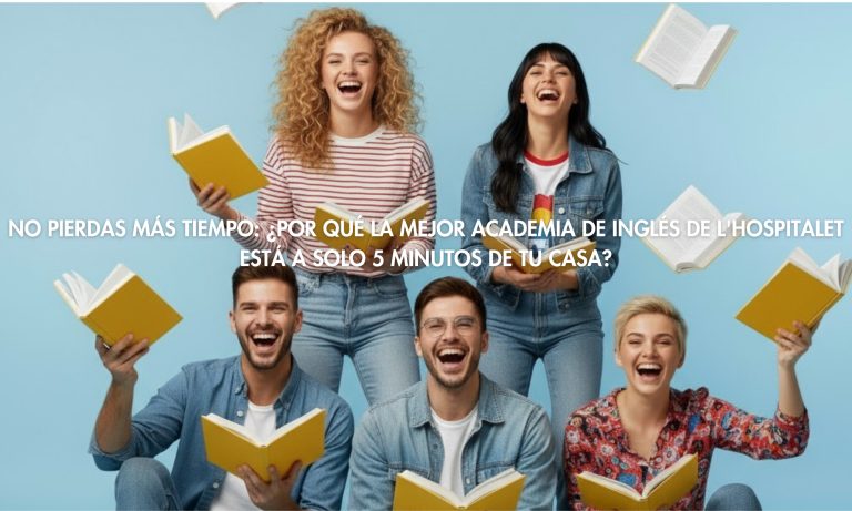 Jóvenes riendo con libros amarillos en That's Cool Hospitalet